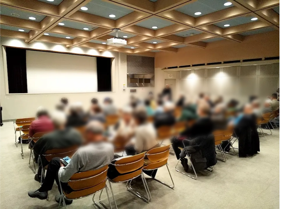 映画会会場の様子